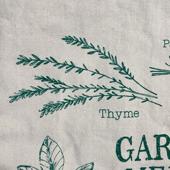 Garden Herbs Cotton Canvas Tote Reusable Tote Bag Martha Stewart 100% Cotton - Picture 17 of 17